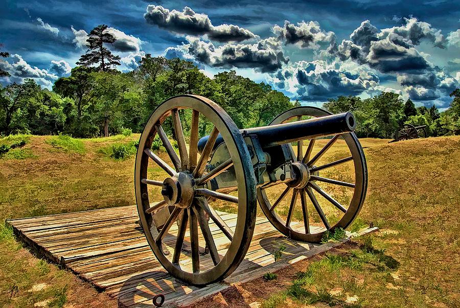 Confederate Digital Art - Andersonville Cannon by Tommy Anderson