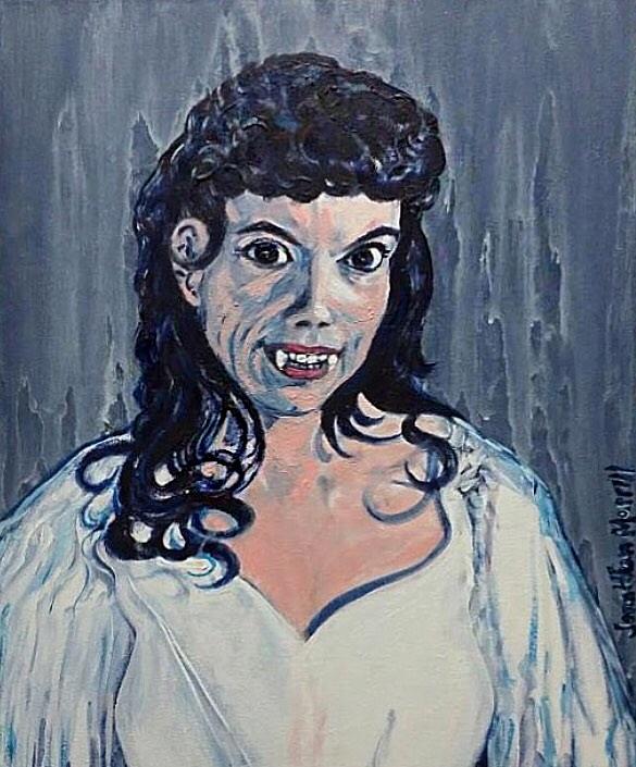 Andree Melly as Gina in The Brides Of Dracula  Painting by Jonathan Morrill