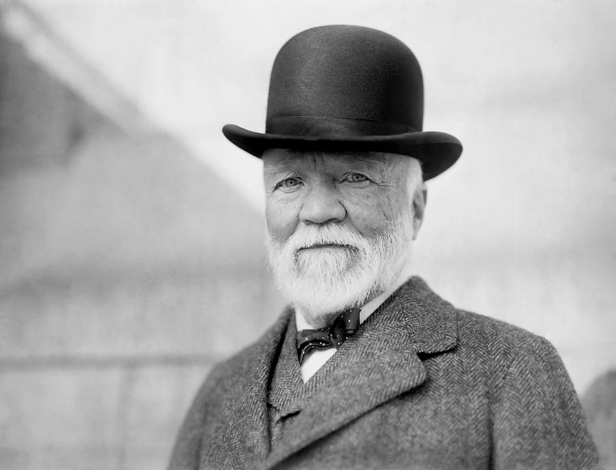 Andrew Carnegie Portrait - 1913 Photograph by War Is Hell Store