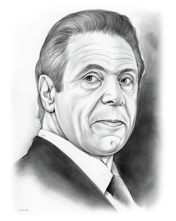 Politician Drawing - Andrew Cuomo by Greg Joens