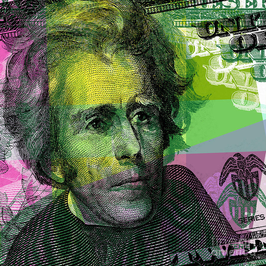 Andrew Jackson - $20 bill Digital Art by Jean luc Comperat