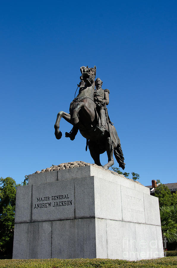 Andrew Jackson Bronze - Jackson Square - New Orleans Photograph by Debra Martz