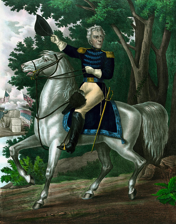 Andrew Jackson On Horseback Painting by War Is Hell Store