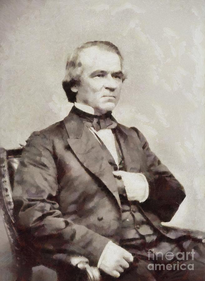 Andrew Johnson, Us President By Sarah Kirk Painting