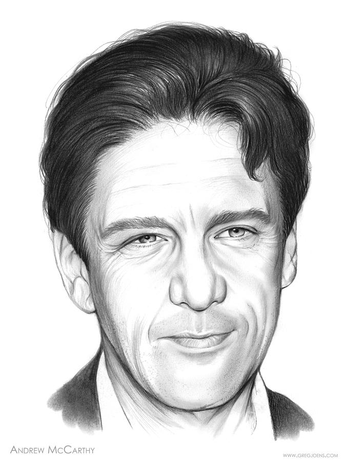 Hollywood Drawing - Andrew McCarthy by Greg Joens