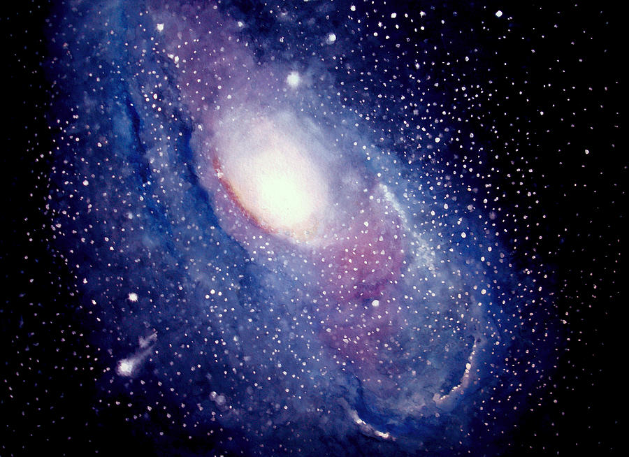 Andromeda Galaxy Painting by Allison Ashton