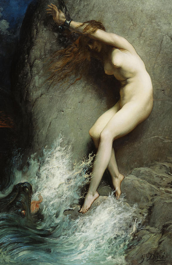 Gustave Dore Painting - Andromeda by Gustave Dore