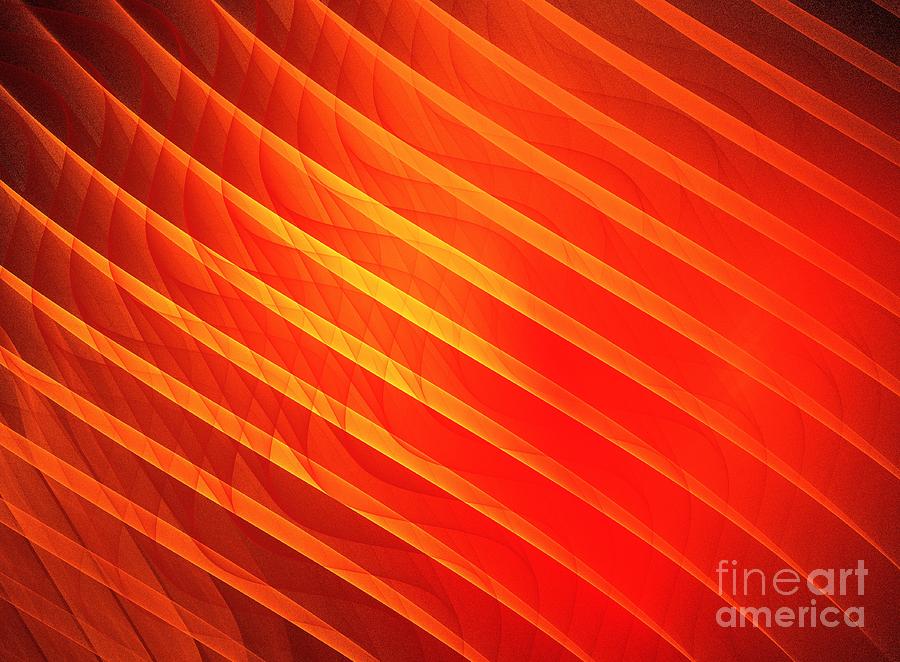 Abstract Digital Art - Andromeda Sun Waves by Kim Sy Ok