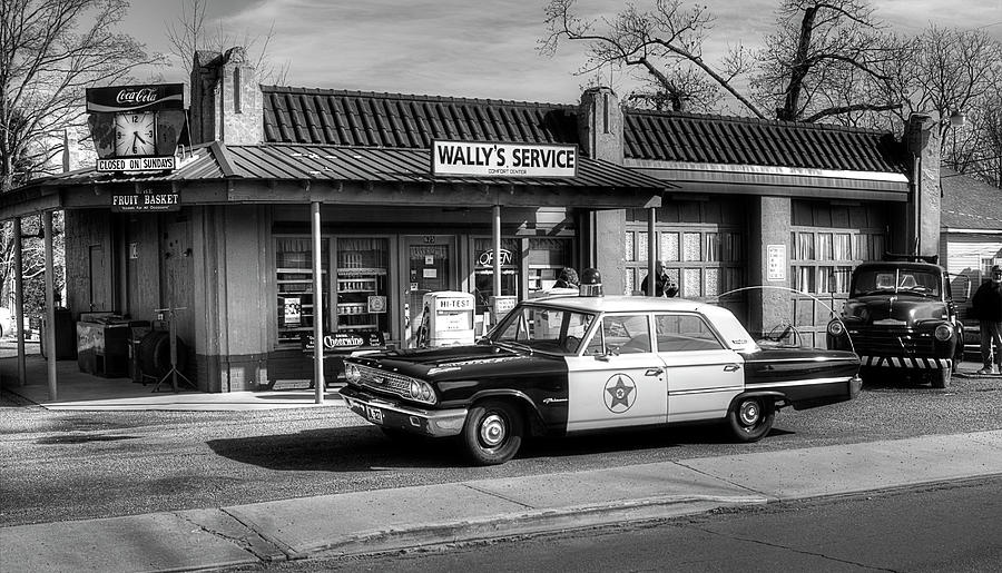 Gas Station Photograph - Andy Griffith And Mayberry by Mike Eingle