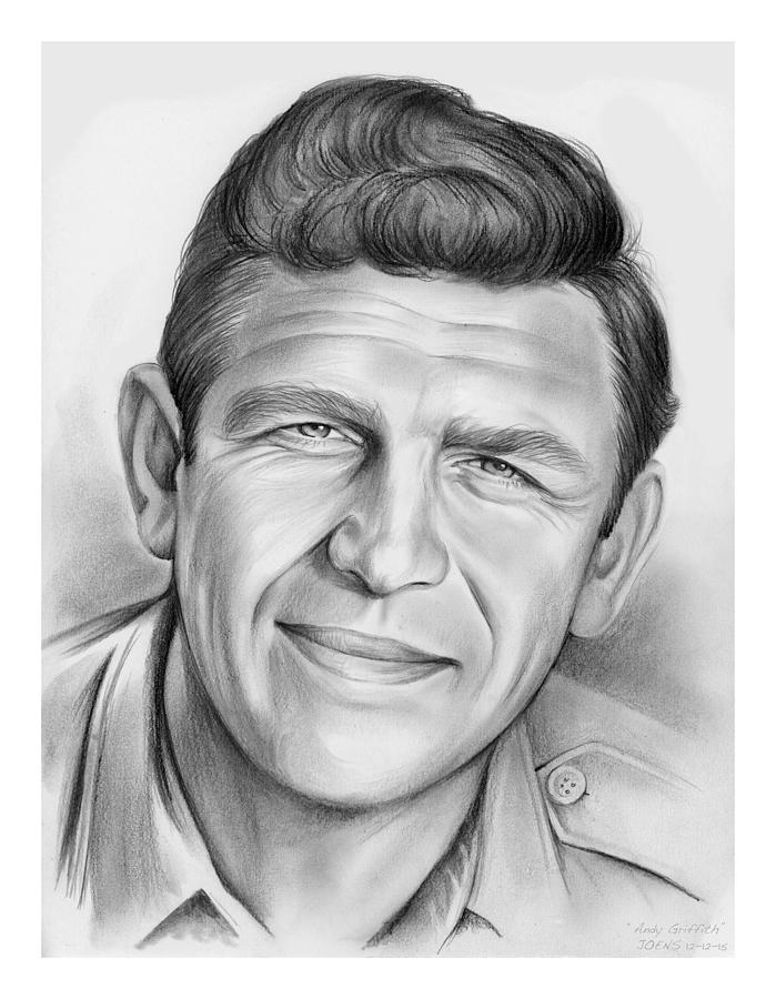 Celebrity Drawing - Andy Griffith by Greg Joens