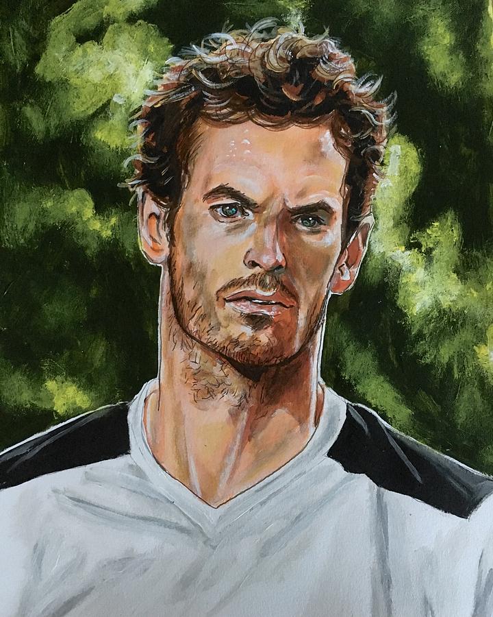 Andy Murray Painting by Joel Tesch