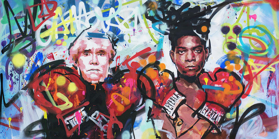 Andy Warhol and Jean-Michel Basquiat Painting by Richard Day