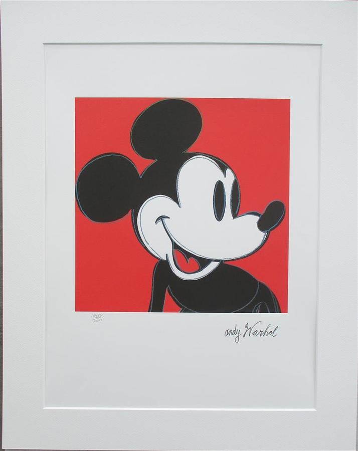 Andy Warhol Print Mickey Mouse Signed Limited Edition Lithograph ...