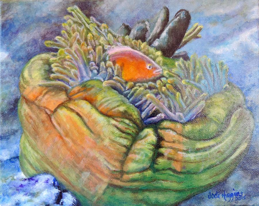 Anemone Coral and Fish Painting by Jodi Higgins