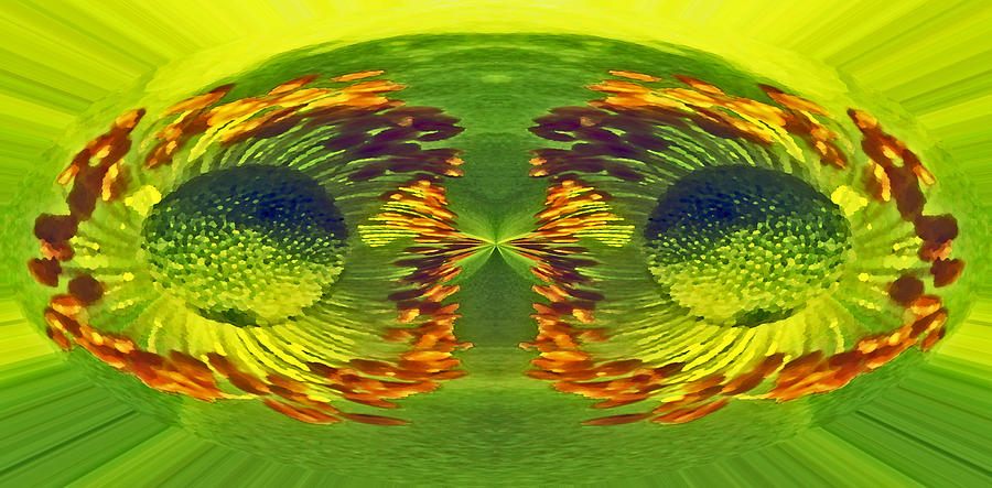 Abstract Digital Art - Anemone Eyes. by Terence Davis