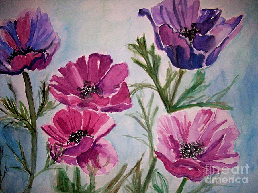 Flower Painting - Anemone by Maria Mills