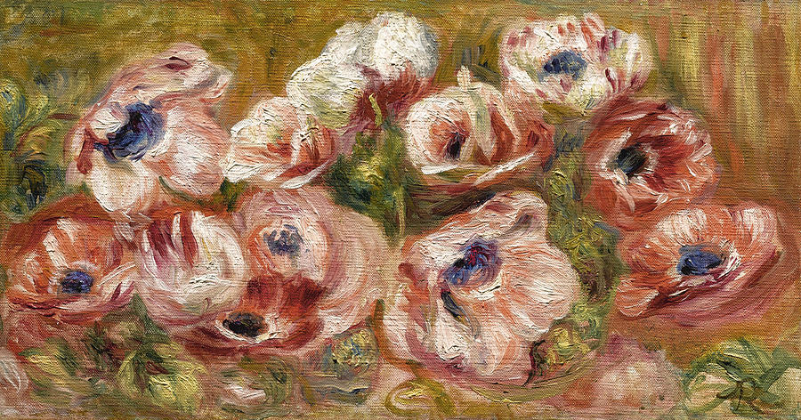 Anemones 2 Painting by Pierre-Auguste Renoir