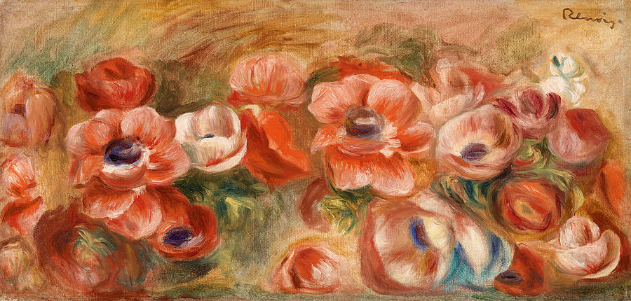 Pierre Auguste Renoir Painting - Anemones flower by Pierre-Auguste Renoir