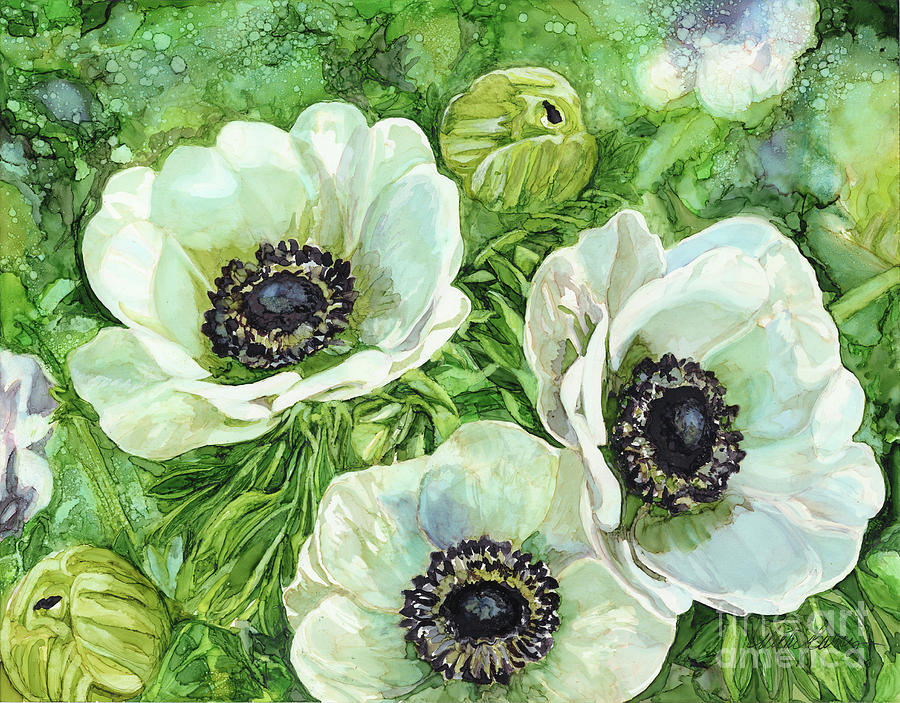 Anemones Painting by Vicki Baun Barry