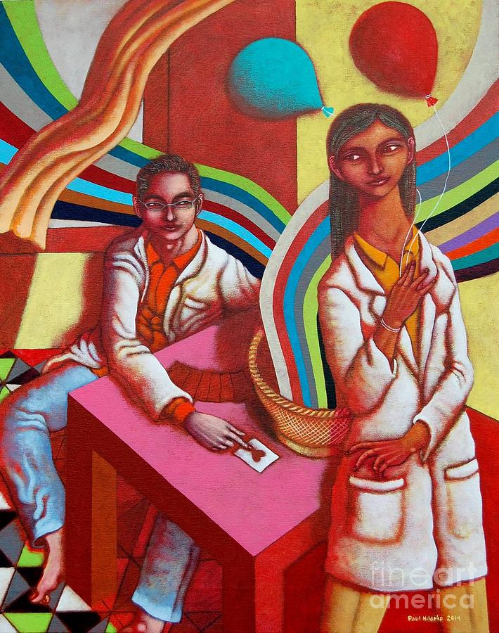 Ang Lihim na Buslo at Pink Table Painting by Paul Hilario Ang Lihim na Buslo at Pink Table Painting by Paul Hilario