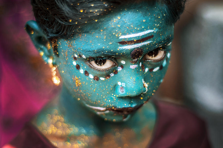 Portrait Photograph - Angalamman Festival @ Kaveripattinam, Krishnagiri, Tamilnadu, India by Saravanan Dhandapani