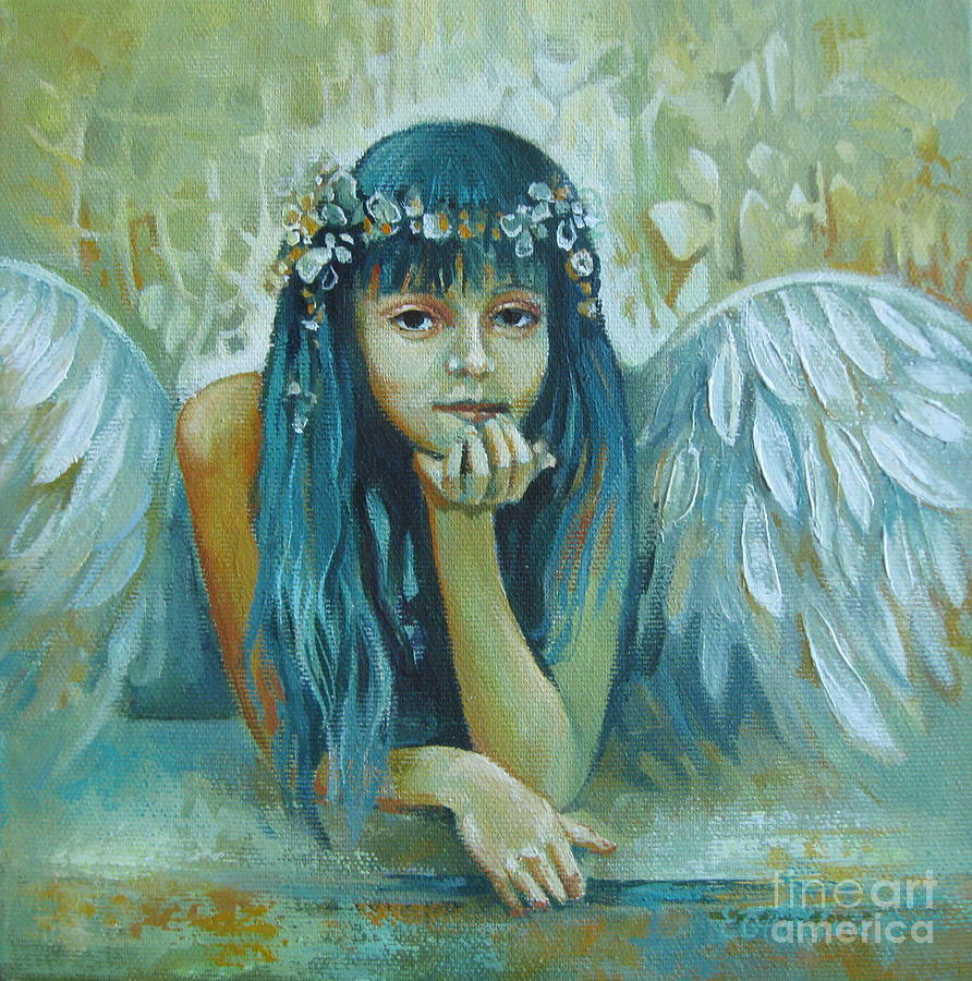 Angel 3 Painting by Elena Oleniuc