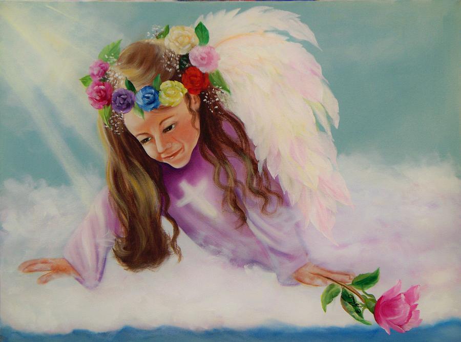 Angel Above Painting by Joni McPherson