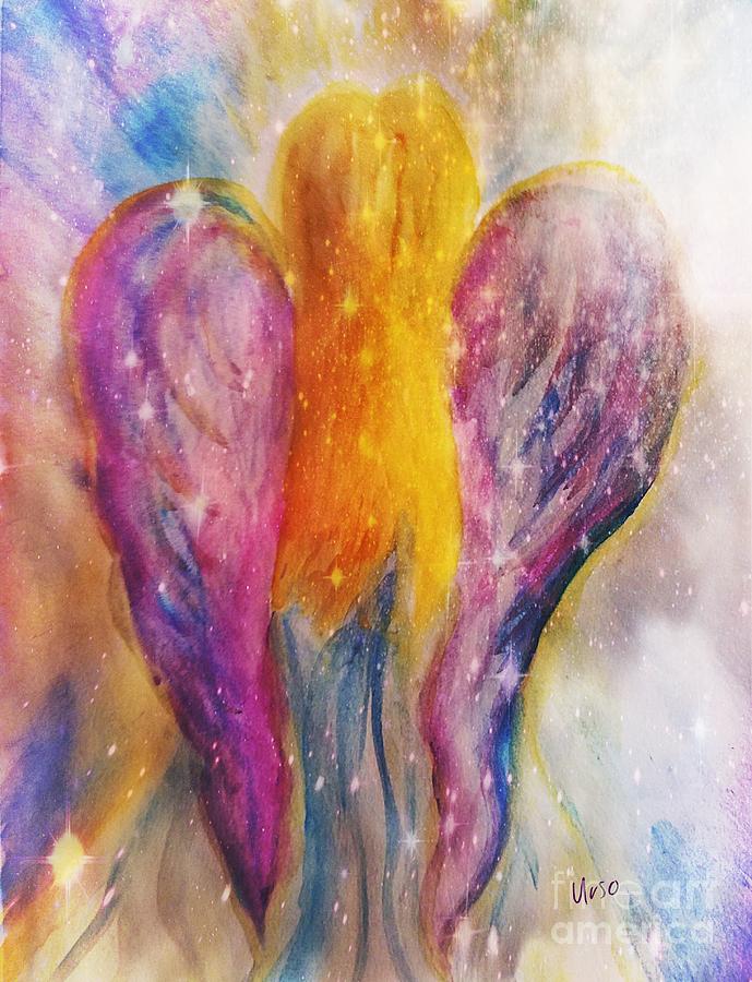 Angel Abstract Painting by Maria Urso