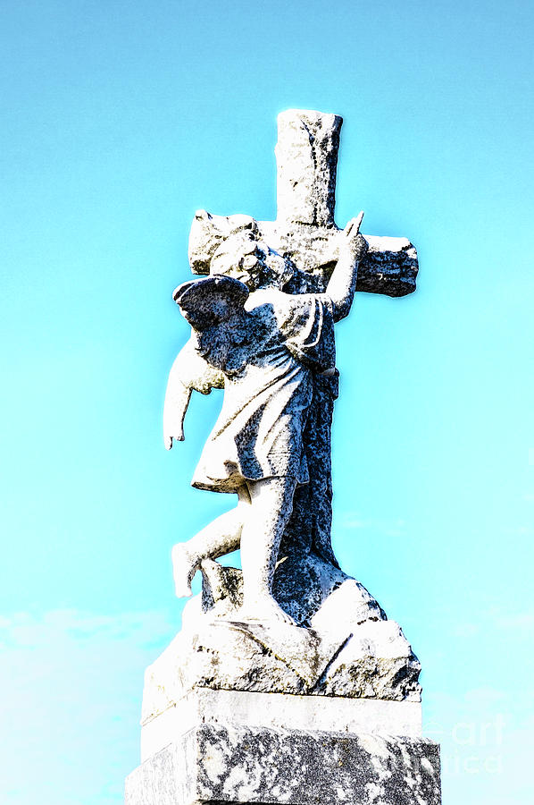 Angel And Cross Photograph by Frances Ann Hattier