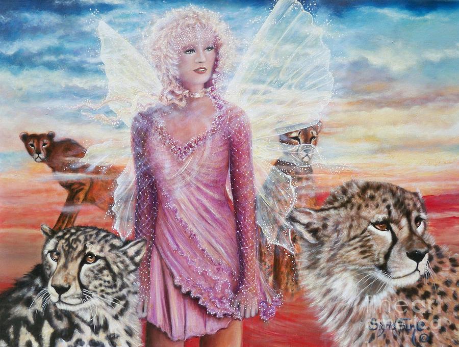Angel and Her Pride of Cheetas by Sigrid Tune Angel and Her Pride of Cheetas by Sigrid Tune