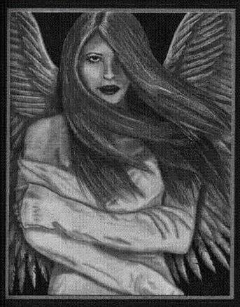 Angel Arms Crossed Drawing by Melanee Lewis - Fine Art America