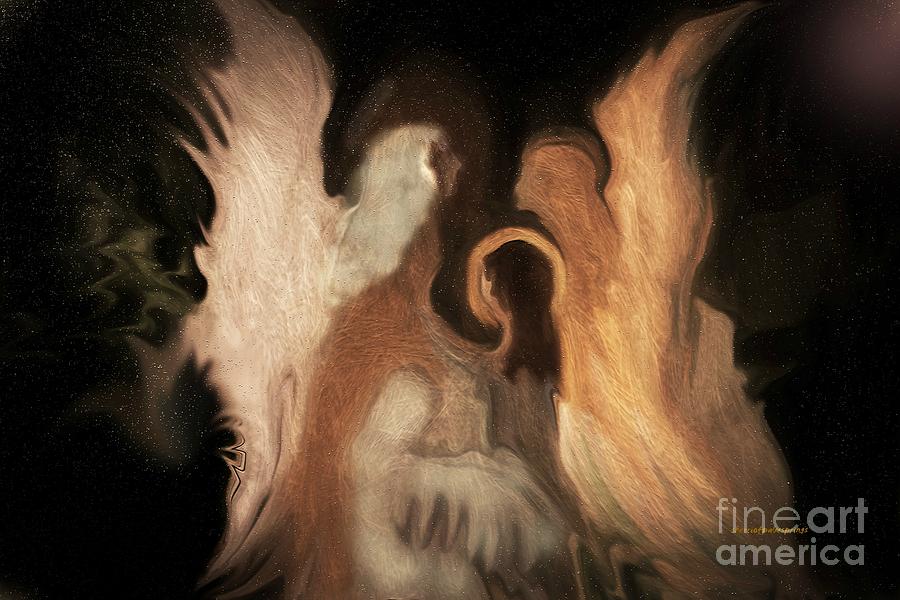 Angels Painting - Angel Art Little Family Of Angels by Sherris - Of Palm Springs Angels Painting - Angel Art Little Family Of Angels by Sherris - Of Palm Springs