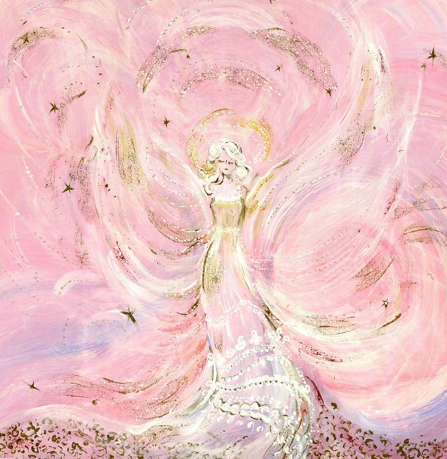 Lace Mixed Media - Angel Bride by Rosemary Babikan