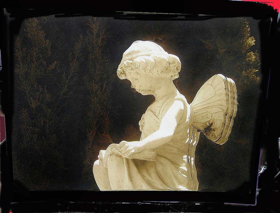Angel by poolside collage Arizona City Arizona 2005-2011 Photograph by David Lee Guss
