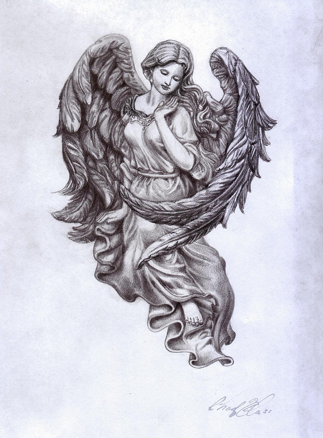 Angel Drawing - Angel by Chad Glass.