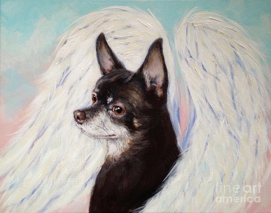 Angel Chihuahua Painting by Vickie Fears