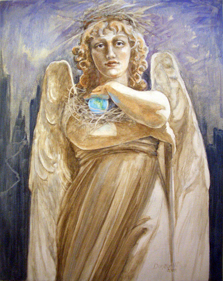 Angel Earth Painting by Kathryn Donatelli