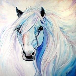 Horse Painting - Angel Equine by Marcia Baldwin Horse Painting - Angel Equine by Marcia Baldwin