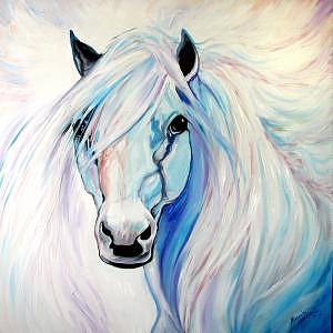 Angel Equine Painting by Marcia Baldwin