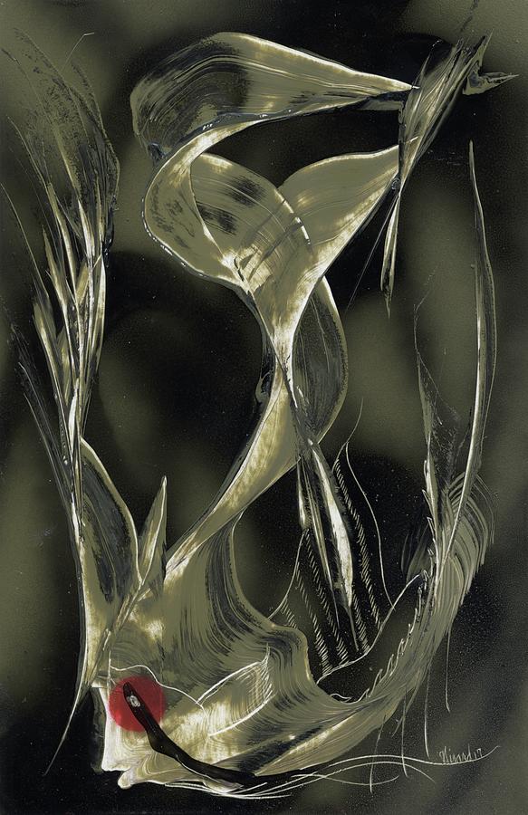 Angel Fish Painting - Angel Fish Abstract by Jason Girard Angel Fish Painting - Angel Fish Abstract by Jason Girard
