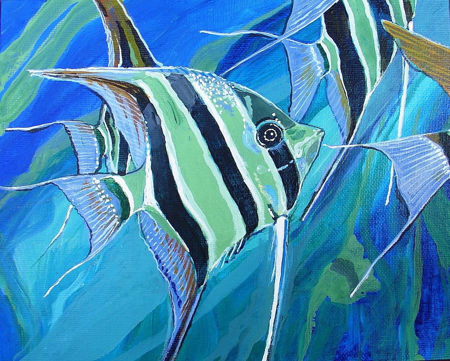 Angel Fish Painting by Diane Wall - Fine Art America