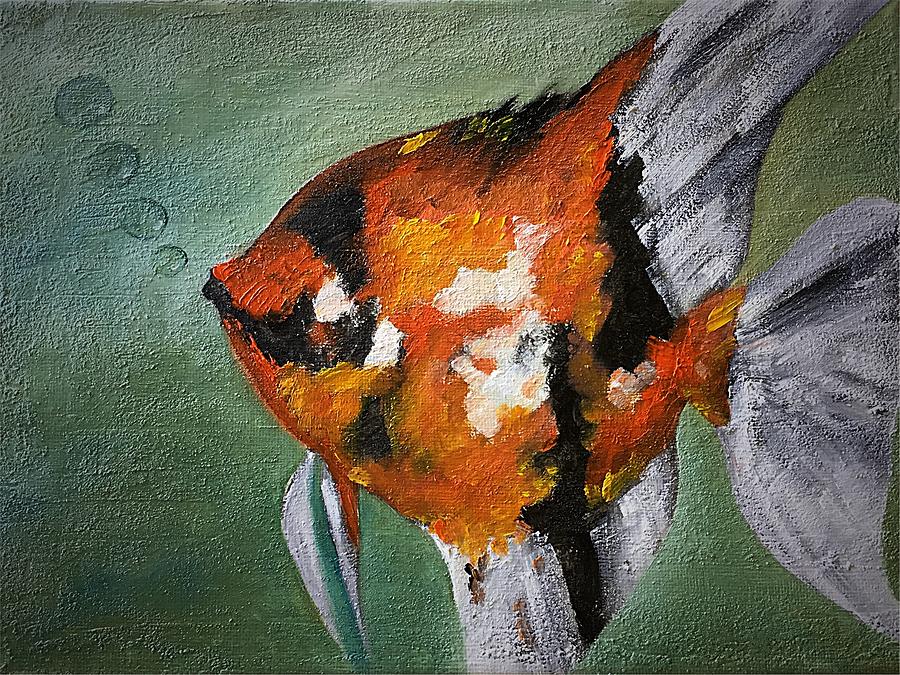 Angel Fish Painting By Rene Cornelli