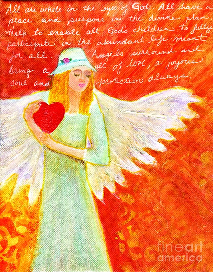 Angel For the Mentally Challenged Painting by Desiree Paquette