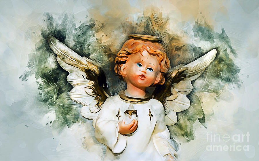 Angel From Heaven Mixed Media by Ian Mitchell