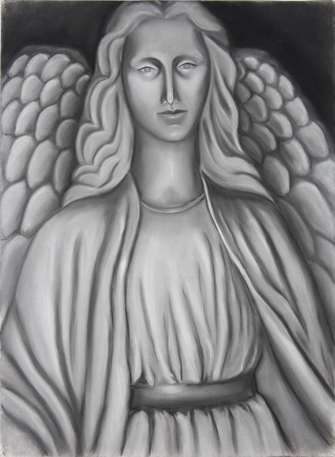 Angel, front view Drawing by Theresa Bendzius - Fine Art America