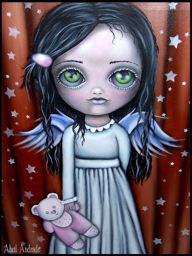 Angel Girl Painting by Abril Andrade