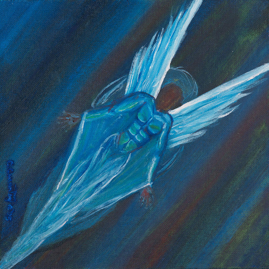 Angel - Grace Painting by Candelario Cervantez Angel - Grace Painting by Candelario Cervantez
