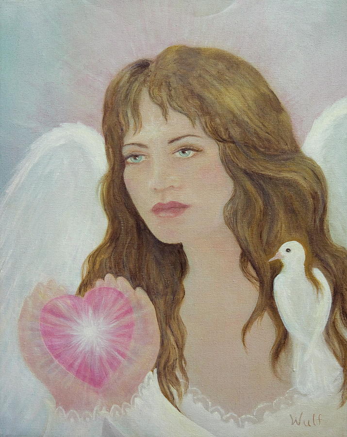 Angel Heart Painting by Bernadette Wulf