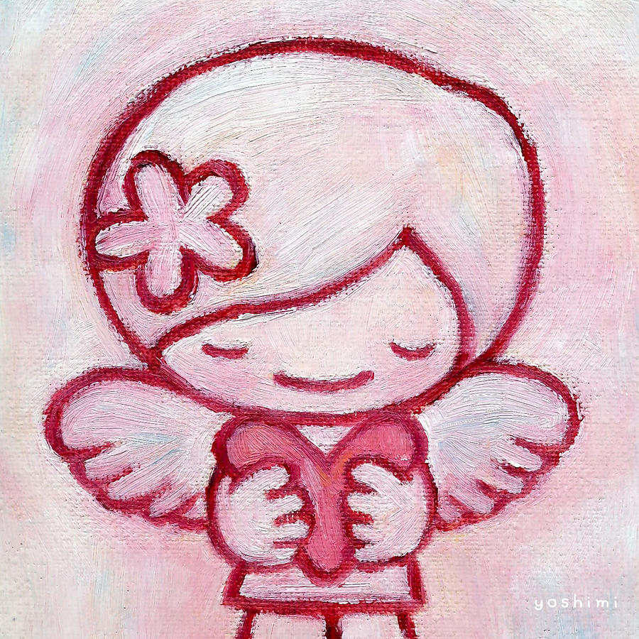 Illustration Painting - Angel Heart by Yoshimi Hata
