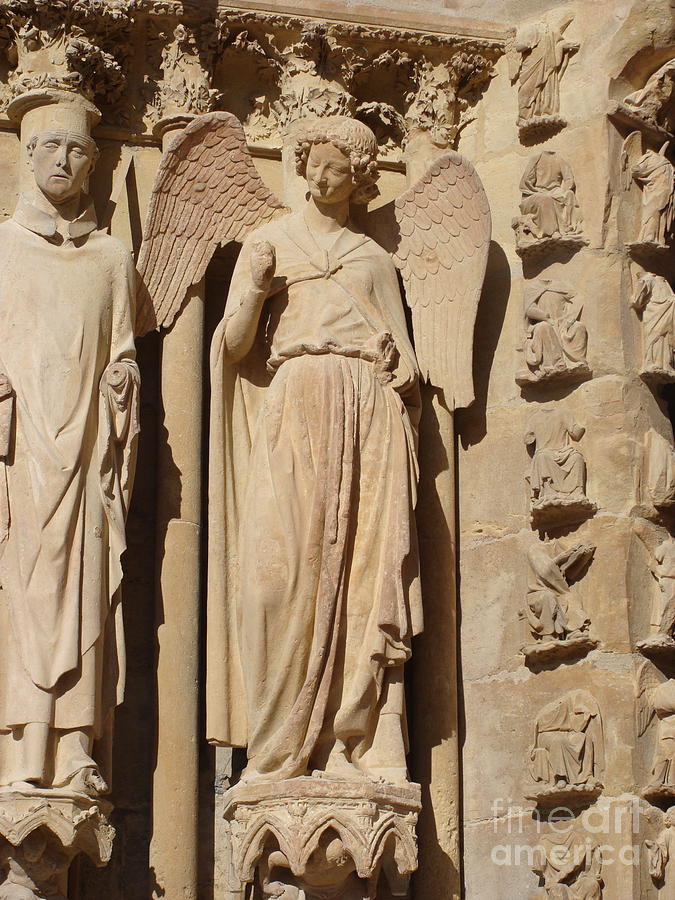 Angel in Reims Photograph by Tiziana Maniezzo